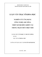 Nghiên cứu ứng dụng công nghệ ASIC FPGA thiết kế bộ điều khiển tải trong trạm thuỷ điện nhỏ
