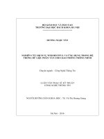 Nghiên cứu dịch vụ web restful và ứng dụng trong hệ thống dữ liệu phân tán cho giao thông thông minh