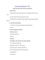 Tải Giáo án môn Âm nhạc lớp 2 - Tiết 9 - Học hát bài Chúc mừng sinh nhật