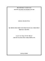 Hệ thống phát hiện xâm nhập mạng dựa theo phát hiện bất thường