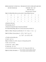 Tải Đề thi giữa học kì 2 môn Toán lớp 7 Phòng GD&ĐT Thanh Oai, Hà Nội năm học 2016 - 2017 -  Đề kiểm tra giữa học kì II môn Toán lớp 7 có đáp án