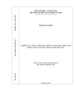Nghiên cứu phát triển hệ thống tổng hợp tiếng nói tiếng việt sử dụng công nghệ học sâu