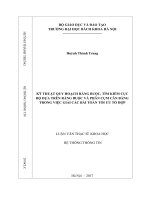 Kỹ thuật quy hoạch ràng buộc tìm kiếm cục bộ dựa trên ràng buộc và phân cụm cân bằng trong việc giải các bài toán tối ưu tổ hợp
