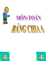 Toán 3 -Tuần 5 - Bảng chia 6