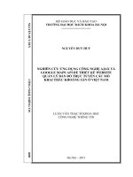 Nghiên cứu ứng dụng công nghệ Ajax và Google maps API để thiết kế website quản lý bản đồ trực tuyến các mỏ khai thác khoáng sản ở Việt Nam