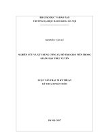 Nghiên cứu và xây dựng công cụ hỗ trợ giáo viên trong giảng dạy trực tuyến