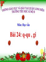 Tiếng Việt 1 - Tuần 6 - Học vần - q - qu - gi