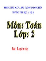 Toán 2- Tuần 2- Luyện tập trang 10