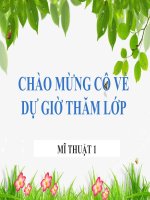Môn Mĩ Thuật: Lớp 1- chủ đề 4