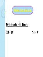 Tuần 14: 15, 16, 17, 18 trừ đi một số