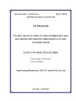 Tổ chức quản lý công ty trách nhiệm hữu hạn hai thành viên trở lên theo pháp luật việt nam hiện hành  