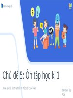 TOÁN 1- TUẦN 17 - ÔT CÁC SỐ TRONG PHẠM VI 10 (T1)