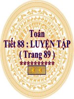 TOÁN 3 - TUẦN 18 - LUYỆN TẬP TRANG 89