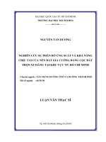 Nghiên cứu sự phân bố ứng suất và khả năng chịu tải của nền đất gia cường bằng cọc đất trộn xi măng tại khu vực tp  hồ chí minh  