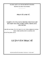 Nghiên cứu ứng dụng phương pháp đào mở kết hợp với công nghệ tường trong đất cho metro 
