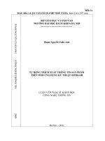 Tự động trích xuất thông tin sản phẩm trên web ứng dụng kỹ thuật Simhash