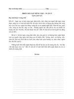 PHIẾU BÀI TÂP TIẾNG VIỆT LỚP 3MÔN TẬP LÀM VĂN - TUẦN 27