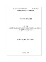 Quyền tự do công đoàn của người lao động ở việt nam hiện nay  