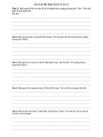 BÀI TẬP BỔ TRỢ MÔN TOÁN TUẦN 27