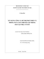 Xây dựng công cụ hỗ trợ phát hiện và phòng ngừa sao chép bài tập trong đào tạo trực tuyến