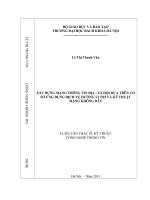 Xây dựng mạng thông tin địa xã hội dựa trên cơ sở ứng dụng dịch vụ hướng vị trí và kỹ thuật mạng không dây