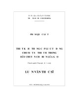 Thiết kế hệ thống cấp liệu tự động cho một số thiết bị trong dây chuyền chế biến lúa gạo  