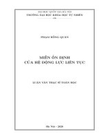 Miền ổn định của hệ động lực liên tục Miền ổn định của hệ động lực liên tục Miền ổn định của hệ động lực liên tục