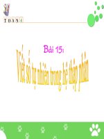 Tiet 15. Viet so tu nhien  trong he thap phan