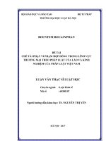 Chế tài phạt vi phạm hợp đồng trong lĩnh vực thương mại theo pháp luật của lào và kinh nghiệm của pháp luật việt nam  