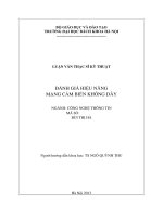 Đánh giá hiệu năng mạng cảm biến không dây