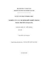 Nghiên cứu các mô hình điều khiển trong mạng truyền tải quang