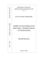 Nghiên cứu mạng thông tin di động CDMA Vấn đề quy hoạch và ứng dụng mạng