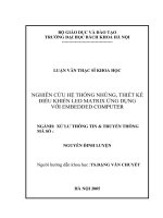 Nghiên cứu hệ thống nhúng thiết kế điều khiển LED MATRIX ứng dụng với EMBEDDED COMPUTER