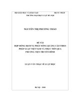 Hợp đồng dịch vụ phát sóng quảng cáo theo pháp luật Việt Nam và thực tiễn qua phương tiện truyền hình
