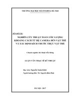 Nghiên cứu thuật toán ước lượng khoảng cách từ camera đến vật thể và xác định kích thước thực vật thể