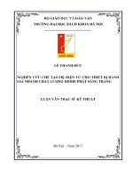 Nghiên cứu chế tạo hệ điện tử cho thiết bị đánh giá nhanh chất lượng diode phát sáng trắng