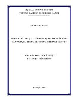 Nghiên cứu thuật toán định vị nguồn phát sóng và ứng dụng trong hệ thống internet vạn vật