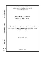 Nghiên cứu giải pháp xây dựng trung tâm dữ liệu cho tổng công ty xăng dầu Việt Nam Petrolimex