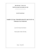 Nghiên cứu đặc tính kênh truyền cho tuyến vệ tinh quan sát trái đất