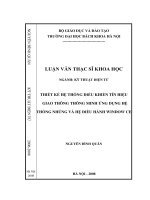 Thiết kế hệ thống điều khiển tín hiệu giao thông thông minh ứng dụng hệ thống nhúng và hệ điều hành Window CE
