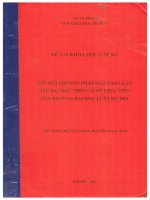 Đổi mới phương pháp đào tạo luật bậc đại học trên cơ sở thực tiễn của trường đại học luật hà nội  