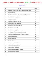2000 CÂU TRẮC NGHIỆM môn SINH LÝ _ NGÀNH Y (theo từng chương - có đáp án FULL)