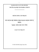 Xây dựng hệ thống nhận dạng giọng nói tự động  