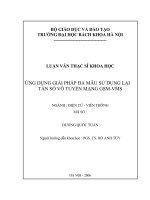 Ứng dụng giải pháp đa mẫu sử dụng lại tần số vô tuyến mạng GSM VMS
