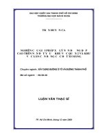 Nghiên cứu giải pháp xử lý nền đường đắp cao trên nền đất yếu ở khu vực quận 2 và khu vực lân cận bằng cọc đất xi măng  