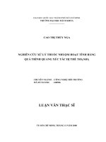 Nghiên cứu xử lý thuốc nhuộm hoạt tính bằng quá trình quang xúc tác dị thể tio2 