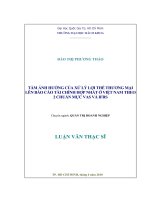 Tầm ảnh hưởng của xử lý lợi thế thương mại lên báo cáo tài chính hợp nhất ở việt nam theo hai chuẩn mực vas và ifrs  