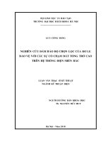 Nghiên cứu đảm bảo độ chọn lọc của rơ le bảo vệ với các sự cố chạm đất tổng trở cao trên hệ thống điện Miền Bắc