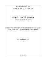 Nghiênc ứu thiết kế và tích hợp hệ thống điều khiển giám sát XCADA ứng dụng trong công nghiệp