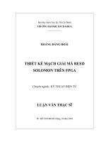 Thiết kế mạch giải mã reed solomon trên fpga  